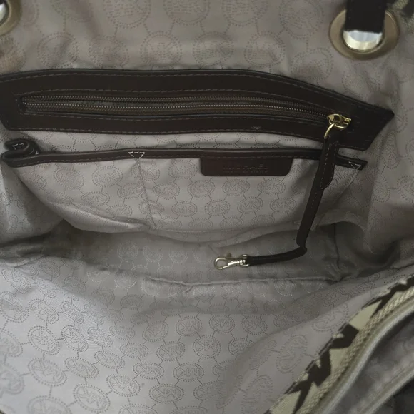 Michael Kors Brown Signature Jet Set Tote Shoulder Bag - Picture 6 of 6